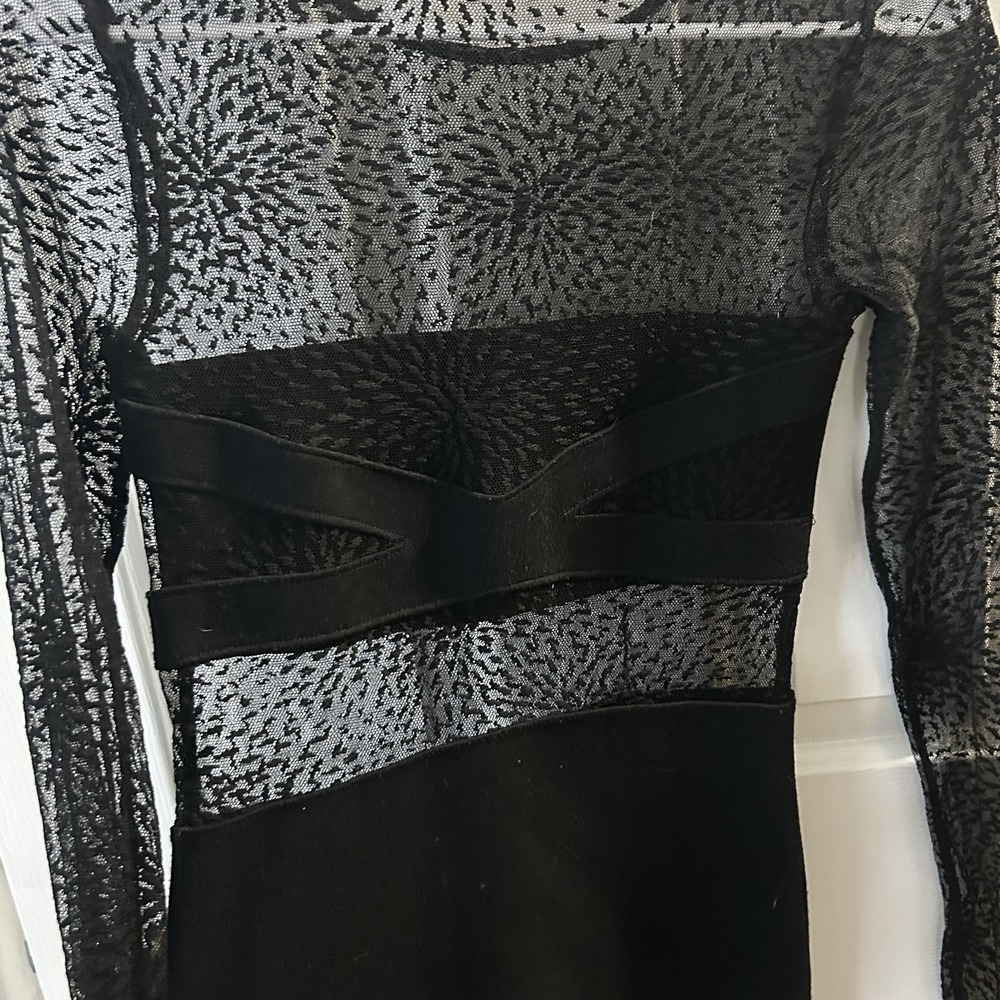 Silence + Noise Lace Cutout Mini Dress LBD  Size M Summer Night Out Festival - Picture 8 of 10